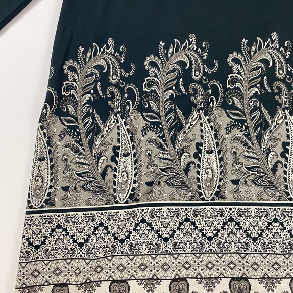 NWOT J. Jill Wearever Collection Long Sleeve Paisley Border Tunic Top Blouse M - Picture 4 of 16
